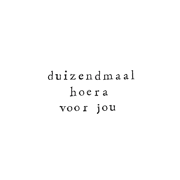 Wenskaart Duizendmaal hoera voor jou - Mail-Box LM002